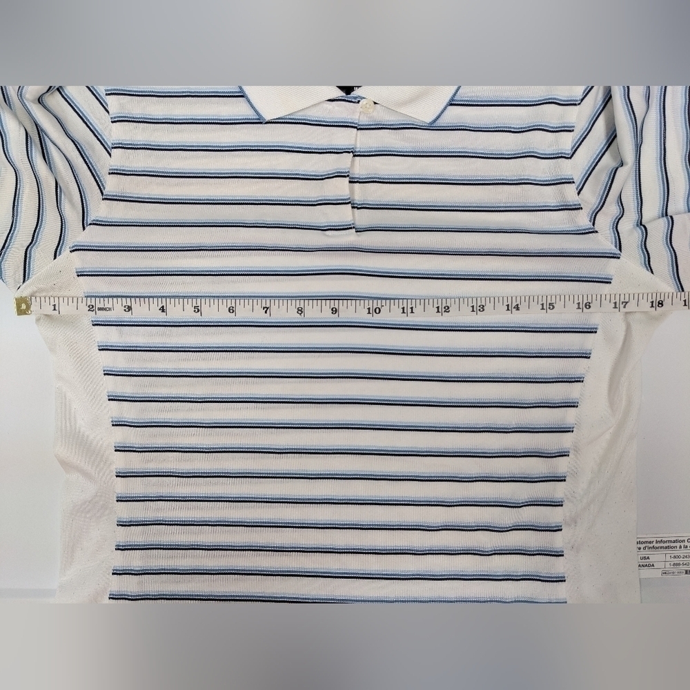 Adidas Climacool women's striped golf polo size M - Picture 6 of 11